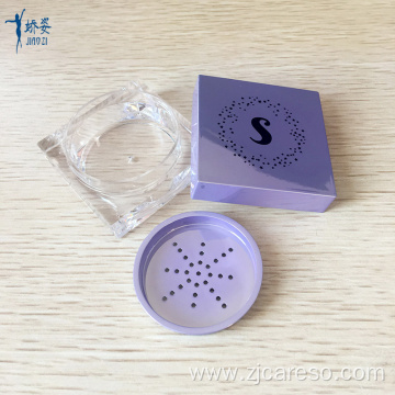 Powder Jar with Shiny Light Purple UV Lid